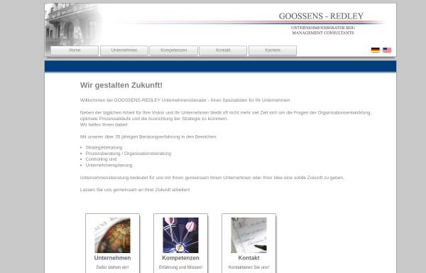 Vorschau von www.goossens-redley.com, Goossens - Redley Unternehmensberater (BDU)