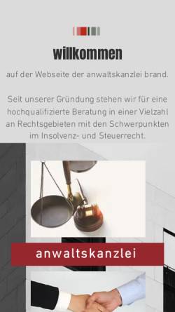 Vorschau der mobilen Webseite anwaltskanzlei-brand.de, Anwaltskanzlei Brand