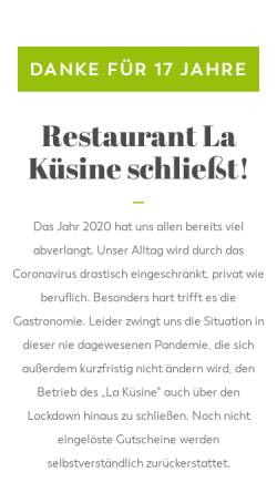 Vorschau der mobilen Webseite www.lakuesine.de, Restaurant La Küsine