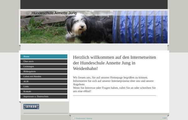 Vorschau von www.hundeschule-jung.de, Hundeschule Annette Jung