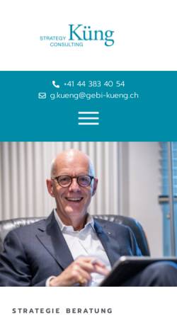 Vorschau der mobilen Webseite www.gku.ch, Küng Unternehmerberatung - Gebi Küng