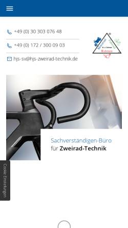 Vorschau der mobilen Webseite www.hjs-zweirad-technik.de, Schwer, Hans-Joachim