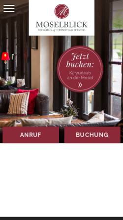 Vorschau der mobilen Webseite www.hotel-moselblick.de, Hotel Moselblick