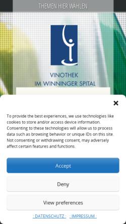 Vorschau der mobilen Webseite www.vinothek-winningen.de, Das Winninger Spital
