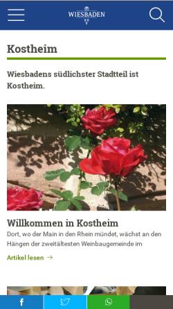 Vorschau der mobilen Webseite www.wiesbaden.de, Kostheim