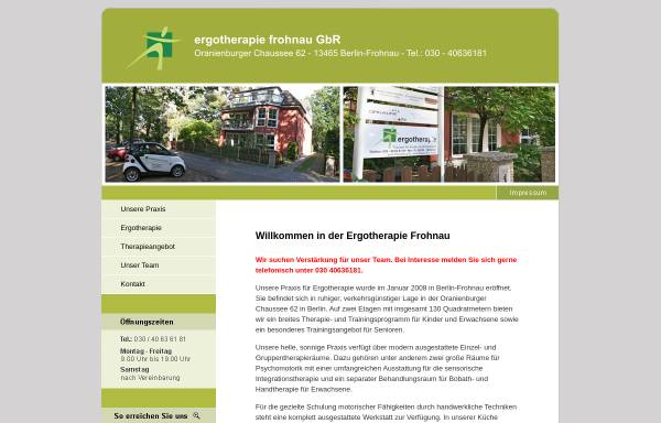 Vorschau von www.ergotherapie-frohnau-berlin.de, Ergotherapie Frohnau