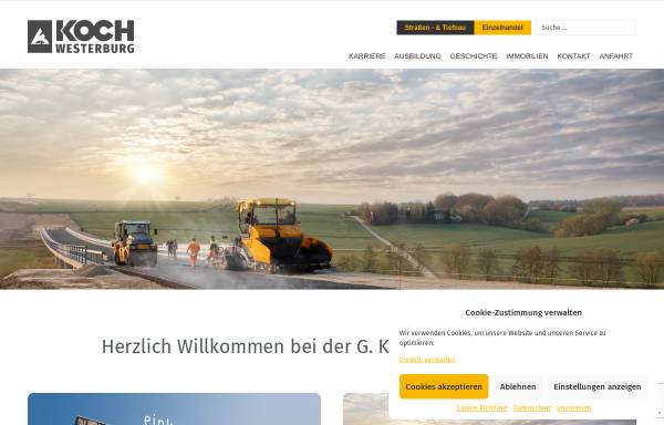 Vorschau von koch-westerburg.de, G. Koch GmbH & Co. KG Straßen- und Tiefbau