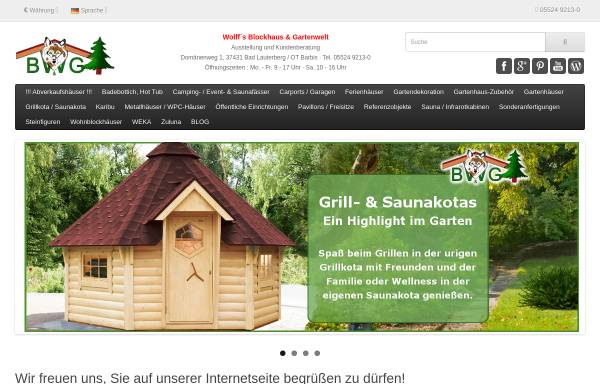 Wolff´s Blockhaus und Gartenwelt - Frank Wolff