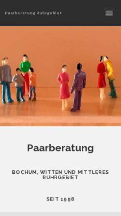 Vorschau der mobilen Webseite www.paartherapie-ruhrgebiet.de, Arbeitsgemeinschaft Paarberatung im Ruhrgebiet