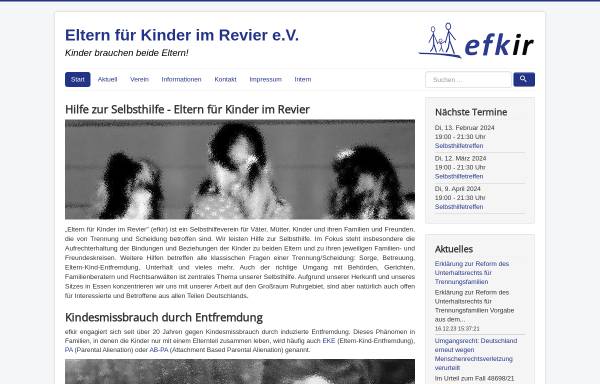 Vorschau von www.efkir.de, Eltern für Kinder im Revier e. V.
