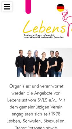 Vorschau der mobilen Webseite svls.de, SVLS - Sozialverein für Lesben und Schwule e.V.