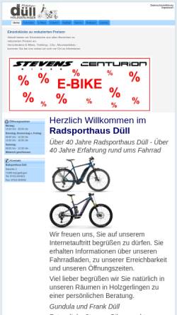 Vorschau der mobilen Webseite www.radsport-duell.de, Radsporthaus Düll