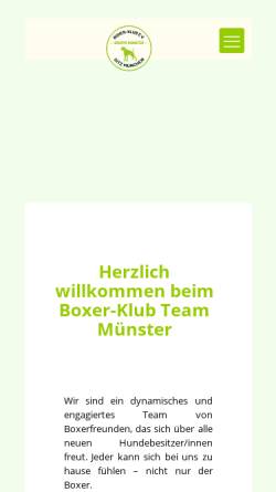 Vorschau der mobilen Webseite www.boxerklub-muenster.de, Boxerklub Ortsgruppe Münster