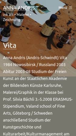 Vorschau der mobilen Webseite www.anna-andris.de, Andris, Anna