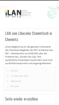 Vorschau der mobilen Webseite www.liberale-arbeitnehmer-sachsen.de, Liberale Arbeitnehmer Sachsen