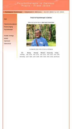 Vorschau der mobilen Webseite www.psychotherapie-jecke.de, Psychotherapie in Zwickau