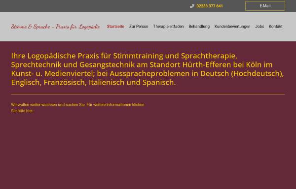Vorschau von www.logopaedie-friese.de, Stimme & Sprache - Praxis für Logopädie