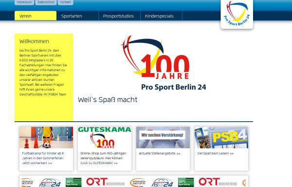 Vorschau von www.pro-sport-berlin24.de, Pro Sport Berlin 24 e.V.