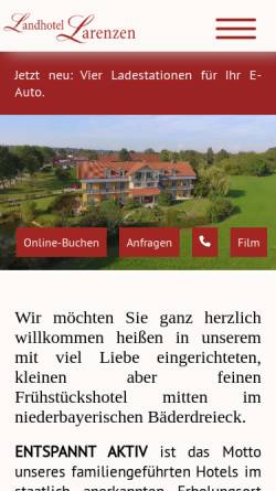 Vorschau der mobilen Webseite www.landhotel-larenzen.de, Landhotel Larenzen