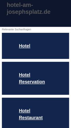 Vorschau der mobilen Webseite hotel-am-josephsplatz.de, Hotel am Josephsplatz GmbH