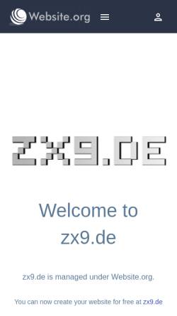 Vorschau der mobilen Webseite zx9.de, ZX9.de