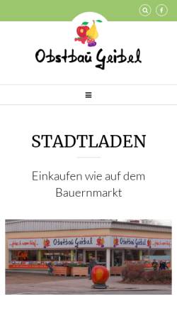 Vorschau der mobilen Webseite obstbau-geibel.de, Obsthof Darmstadt
