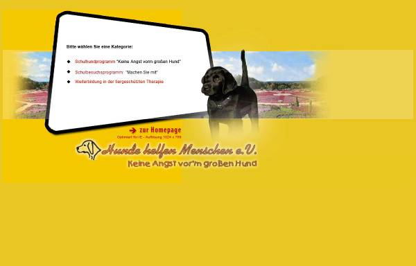 Vorschau von www.deihm.de, Hunde helfen Menschen e. V.
