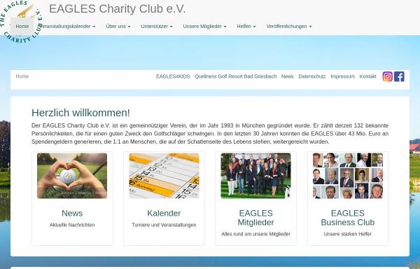Vorschau von www.eagles-charity.de, Eagles Charity Golfclub e.V.