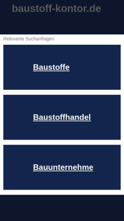 Vorschau der mobilen Webseite www.baustoff-kontor.de, BK Baustoffkontor Engelhardt GmbH