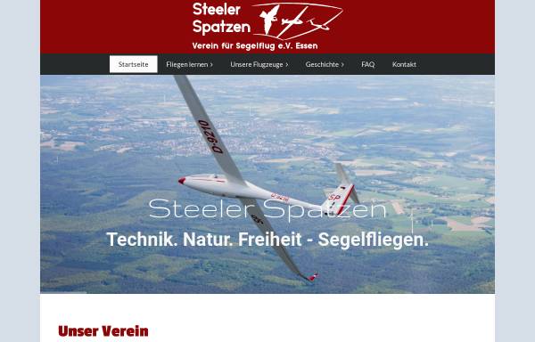 Vorschau von www.steelerspatzen.de, Verein für Segelflug e.V. (Steeler Spatzen)