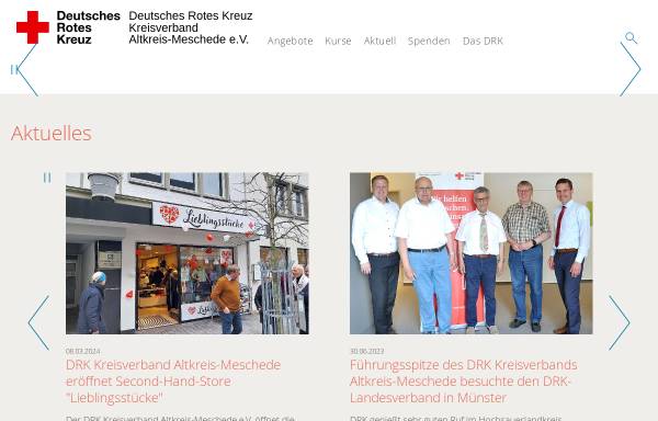 Vorschau von www.drk-meschede.de, Deutsches Rotes Kreuz Kreisverband Meschede e.V.