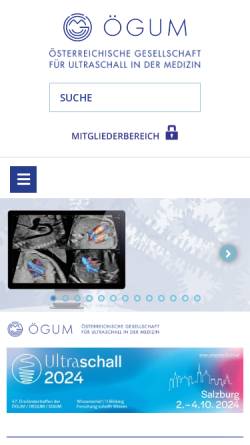 Vorschau der mobilen Webseite oegum.at, Österreichische Gesellschaft für Ultraschall in der Medizin