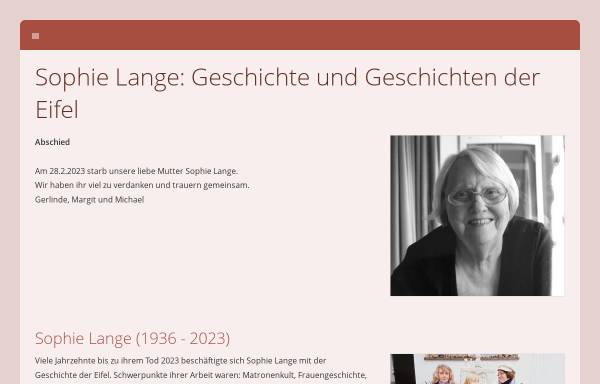Vorschau von www.sophie-lange.de, Wo Göttinnen das Land beschützten