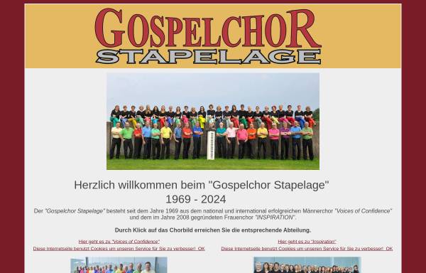 Vorschau von www.gospelchor-stapelage.de, Gospel-Chor Stapelage