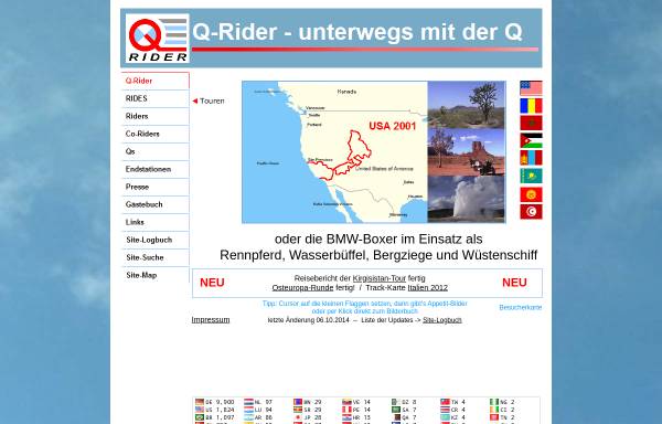 Vorschau von www.q-rider.de, Q-Rider - weltweit unterwegs mit den BMW-Boxern