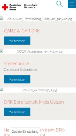 Vorschau der mobilen Webseite drk-uelzen.de, DRK-Kindergarten Ebstorf