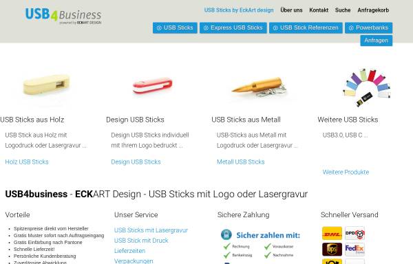 Vorschau von www.usb4business.de, EckArt design werbemittel GmbH