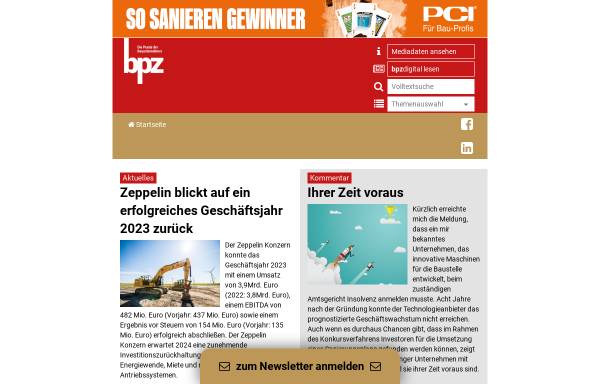 Vorschau von www.bpz-online.de, bpz baupraxis zeitung
