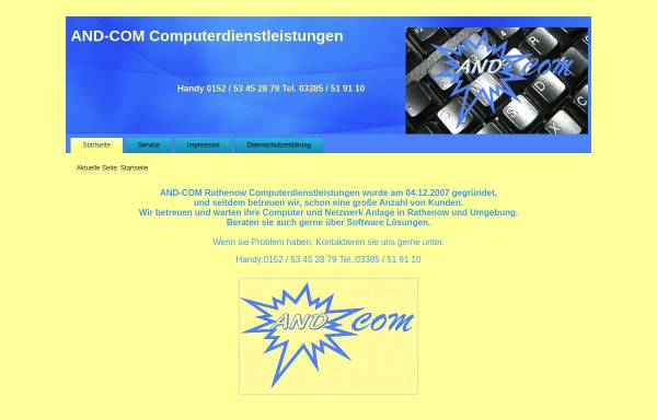 Vorschau von www.and-com.de, Computerdienstleistungen