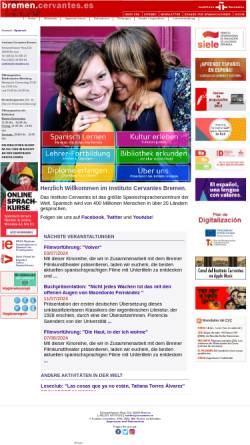 Vorschau der mobilen Webseite bremen.cervantes.es, Instituto Cervantes Bremen