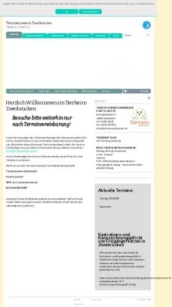 Vorschau der mobilen Webseite www.tierheimzweibruecken.de, Tierschutzverein Zweibrücken Stadt & Land e.V.