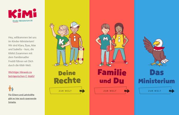 Vorschau von www.kinder-ministerium.de, Kinder-Ministerium