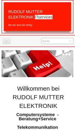 Vorschau der mobilen Webseite mutter-elektronik.de, Computer-Service Rudolf Mutter