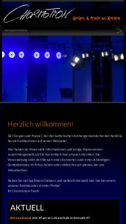 Vorschau der mobilen Webseite www.chormotion.de, Chormotion