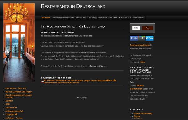 Vorschau von www.gourmet-lounge.de, Gourmet Lounge