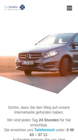 Vorschau der mobilen Webseite www.taxi-schaefer.de, Taxi Schäfer