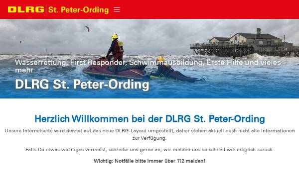 Vorschau von st-peter-ording.dlrg.de, DLRG St. Peter-Ording e.V., Wasserrettung