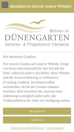 Vorschau der mobilen Webseite www.seniorenheim-edelweiss.de, Haus Edelweiss