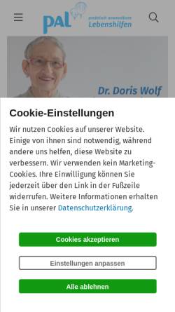 Vorschau der mobilen Webseite www.doriswolf.de, Verhaltenstherapie - Dr. Doris Wolf
