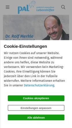 Vorschau der mobilen Webseite www.rolfmerkle.de, Verhaltenstherapie - Dr. Rolf Merkle